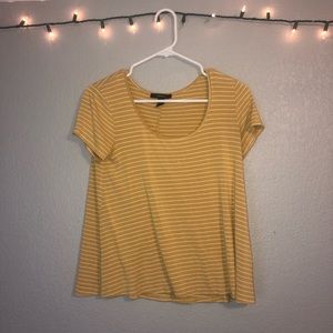 Forever 21 yellow striped T-shirt